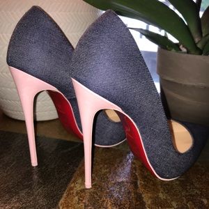 Christian Louboutin denim pumps